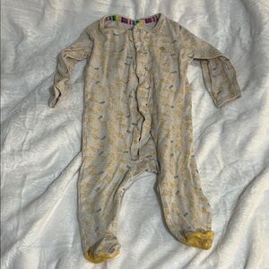 Magnetic Me Kids Footie in Gray with Yellow Birds